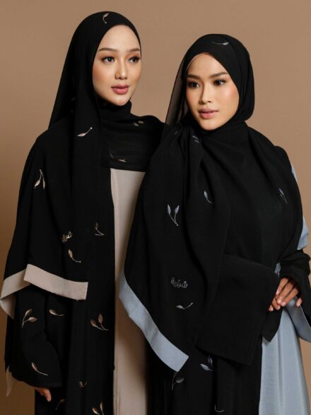 SHARQIAA Abaya Two Tones