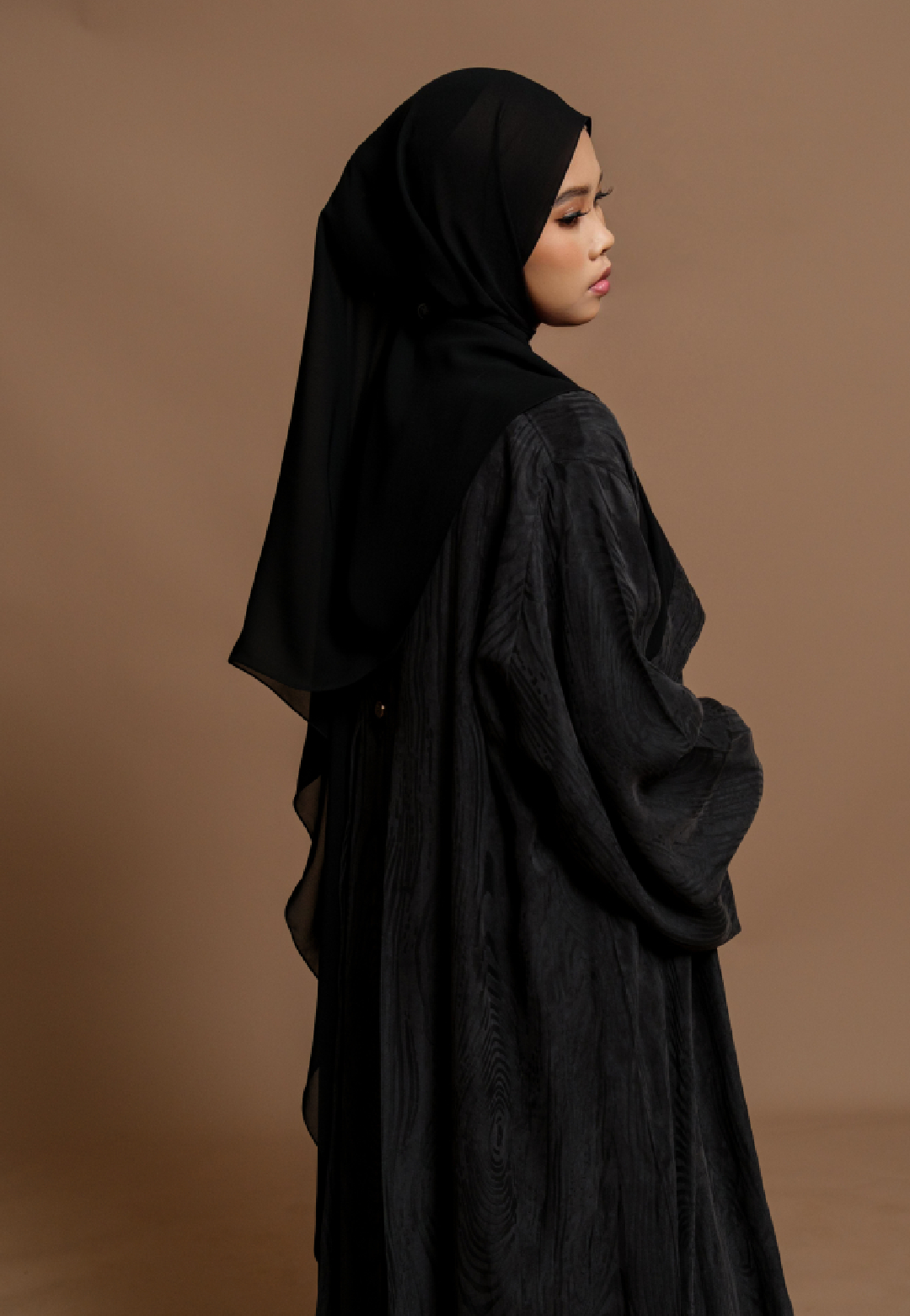 SHARQIAA Abaya Washed Silk Tree - Image 4