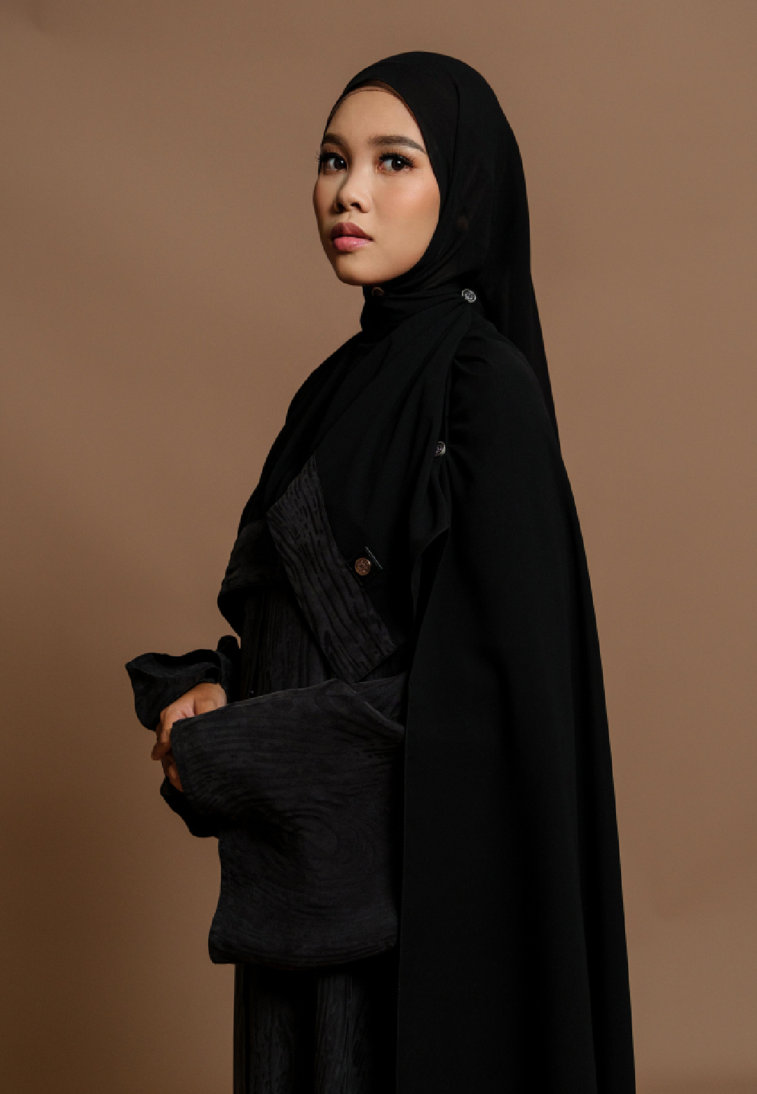 SHARQIAA Abaya Washed Silk Tree - Image 3