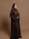 SHARQIAA Abaya Washed Silk Tree