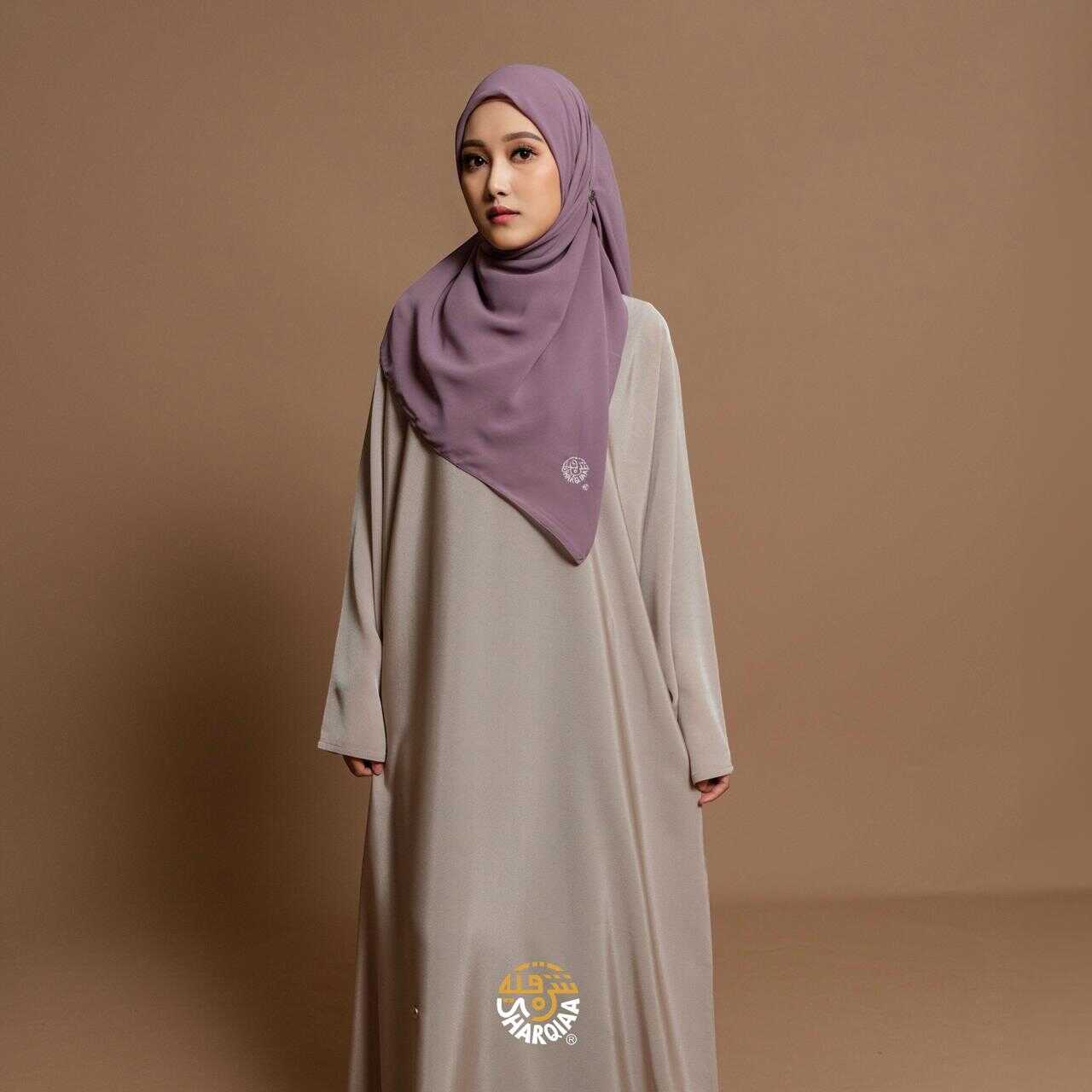 SHARQIAA Hijab Plain Square - Image 4