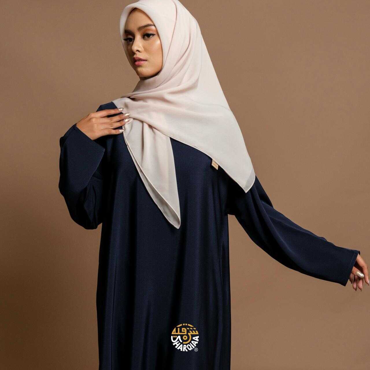 SHARQIAA Hijab Plain Square - Image 5