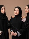 SHARQIAA Crepee Abaya Lines