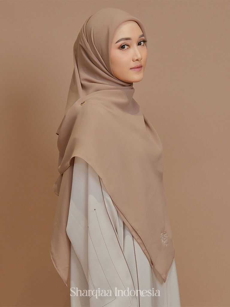SHARQIAA Hijab Wide Plain Square - Image 3