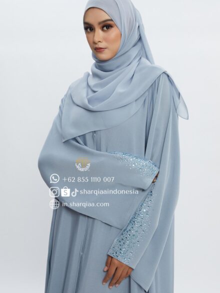 SHARQIAA Abaya Half Sleeve Swarovski - Include Hijab Shawl