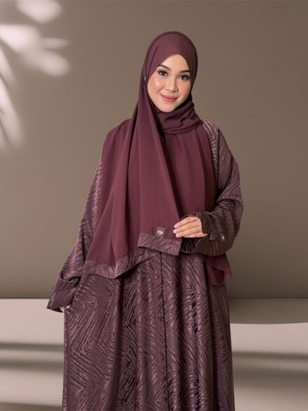 SHARQIAA Abaya Silk - Include Hijab Shawl